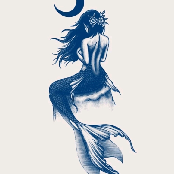 🍉5 for $25* Mermaid Temporary Pectin Tattoo - Picture 3 of 6